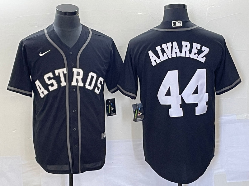 Men's Houston Astros #44 Yordan Alvarez Black Cool Base Stitched Baseball Jersey Men's Houston Astros #44 Yordan Alvarez Black Cool Base Stitched Baseball Jersey